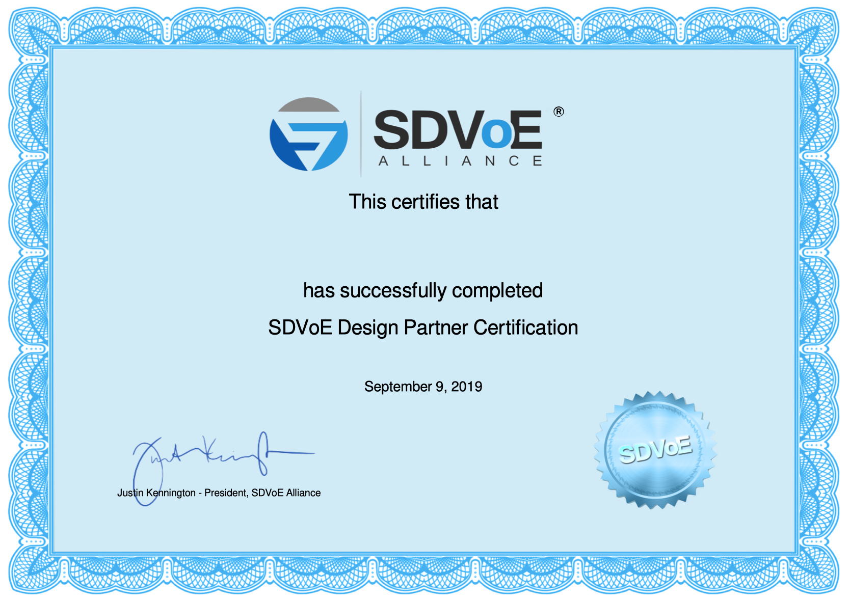SDVoE Design Partner Certification